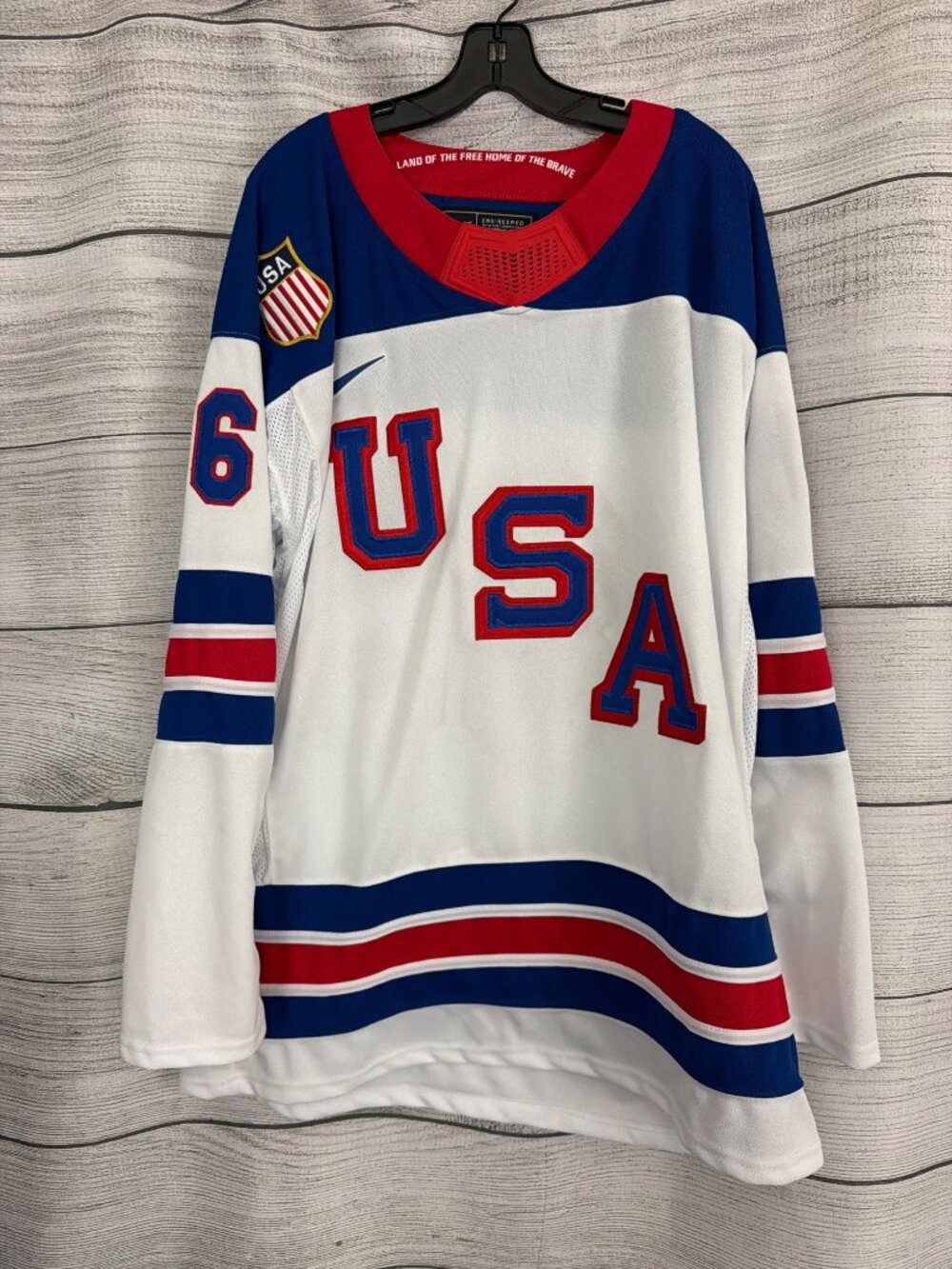 Mens Nike Dri-Fit USA Hockey Jersey J. Hughes #86 Milano Cortina 2026 Size XL